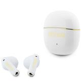 Casti Half-in-ear, BT, TWS - Guess Glossy Gold Line Classic (GUTWSG3HGECH) - White