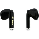 Casti Half-in-ear, BT, TWS - Guess Glossy Gold Line Classic (GUTWSG3HGECK) - Black