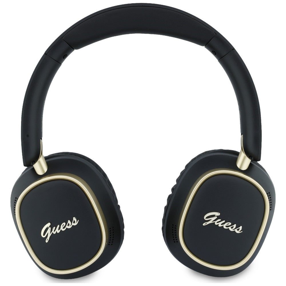 Casti Wireless Guess Rectangle Metal Script (GUBHV28HGCSMK), Bluetooth, ENC, Negru
