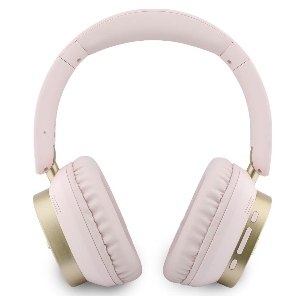 Casti Wireless Guess Rectangle Metal Script (GUBHV28HGCSMP), Over-ear, Bluetooth, Roz