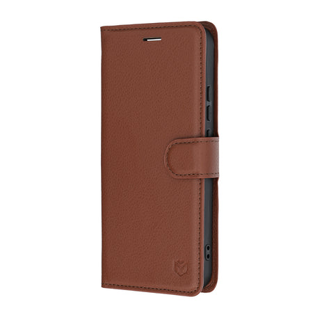 Husa de protectie Techsuit Leather Folio compatibil cu Realme 16 5G, Maro