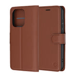 Husa de protectie Techsuit Leather Folio compatibil cu Oppo Reno16 Pro, Maro