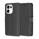 Husa de protectie Techsuit Leather Folio compatibil cu Oppo Reno16 Pro, Negru