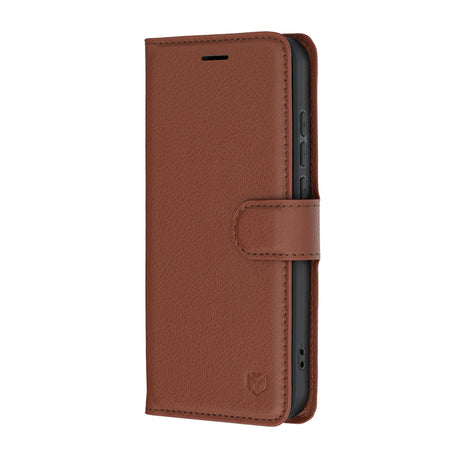Husa de protectie Techsuit Leather Folio compatibil cu Oppo Reno16, Maro