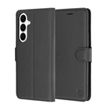 Husa de protectie Techsuit Leather Folio compatibil cu Samsung Galaxy S26 FE / S25 FE, Negru