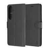 Husa de protectie Techsuit Leather Folio compatibil cu Samsung Galaxy S26 FE / S25 FE, Negru