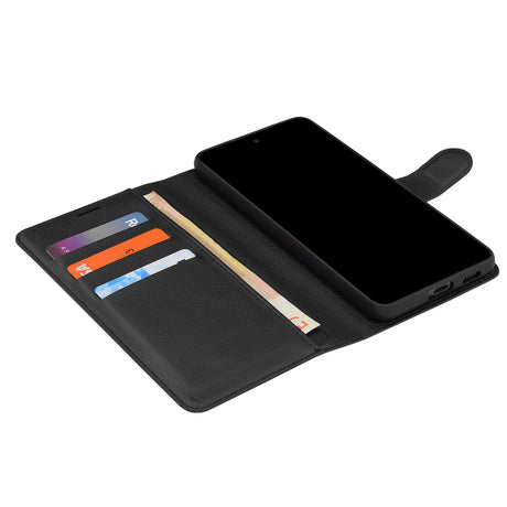 Husa de protectie Techsuit Leather Folio compatibil cu Samsung Galaxy S26 FE / S25 FE, Negru