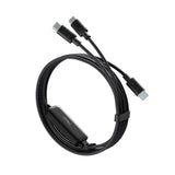 Cablu Cuktech C2C615 (CKC2C615GLBK), Type-C la 2x Type-C, 140W, 1.5m, Negru