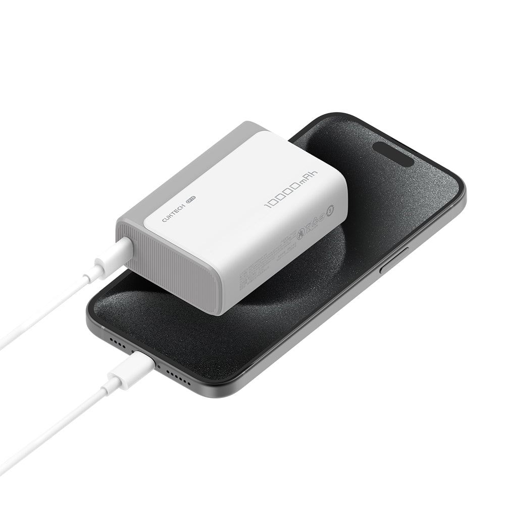 Baterie externa Cuktech PB100 (CUK0PB100DPK), 10000mAh, USB-C / USB, 30W, Roz