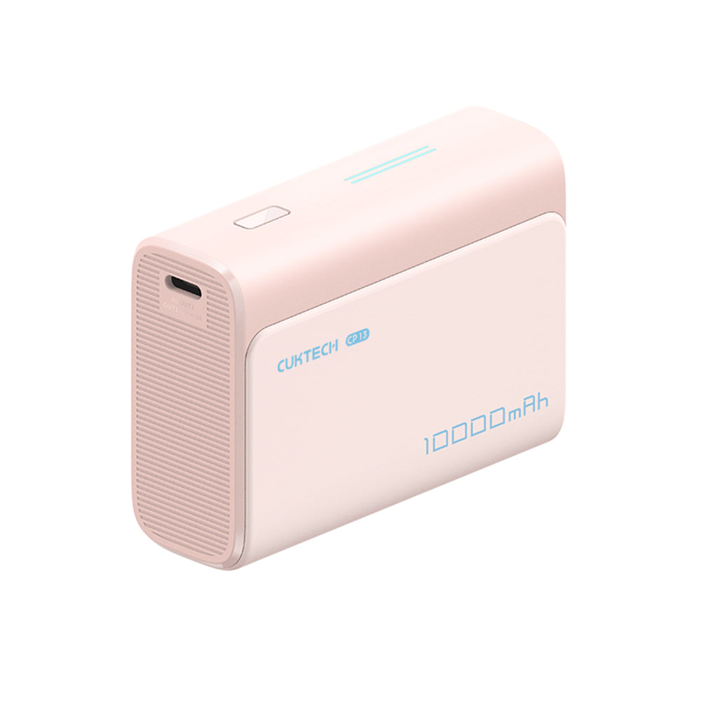 Baterie externa Cuktech PB100 (CUK0PB100DPK), 10000mAh, USB-C / USB, 30W, Roz