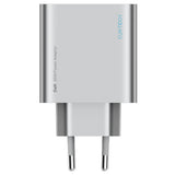Incarcator Cuktech (A15C-EU), 2x USB-C + USB-A, 65W, GaN, Alb