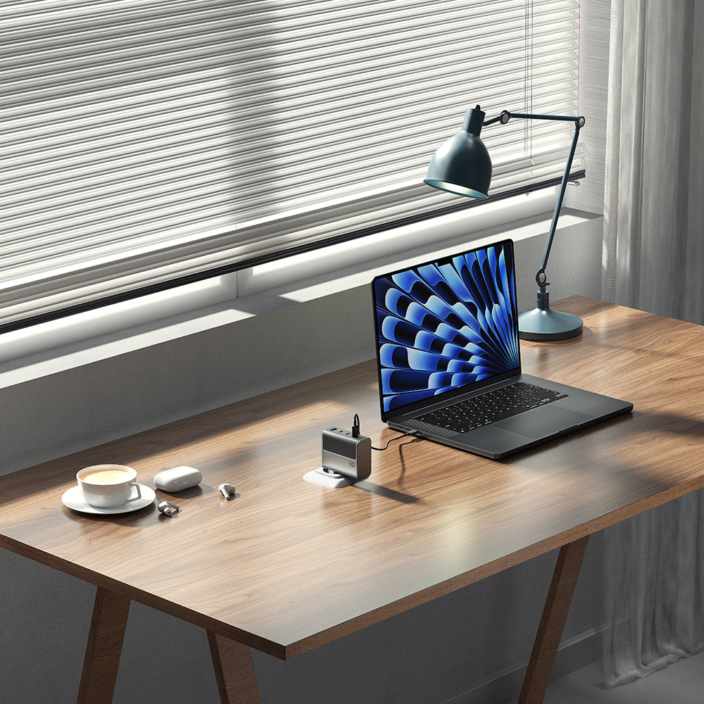 Incarcator Cuktech (AD1404UEU), 3x USB-C, 140W, Negru