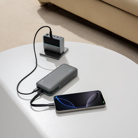 Baterie externa Cuktech LPB200N (CUKL200NMXGR), 20000mAh, USB / USB-C, 40W, Gri
