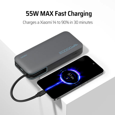 Baterie externa Cuktech LPB200N (CUKP200NGLDG), 20000mAh, USB / USB-C / Lightning, 45W, Negru