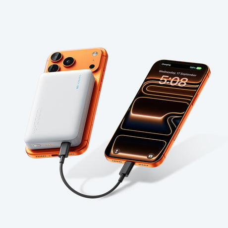 Baterie externa Cuktech WPB100N, 10000mAh, 20W USB-C, Alb