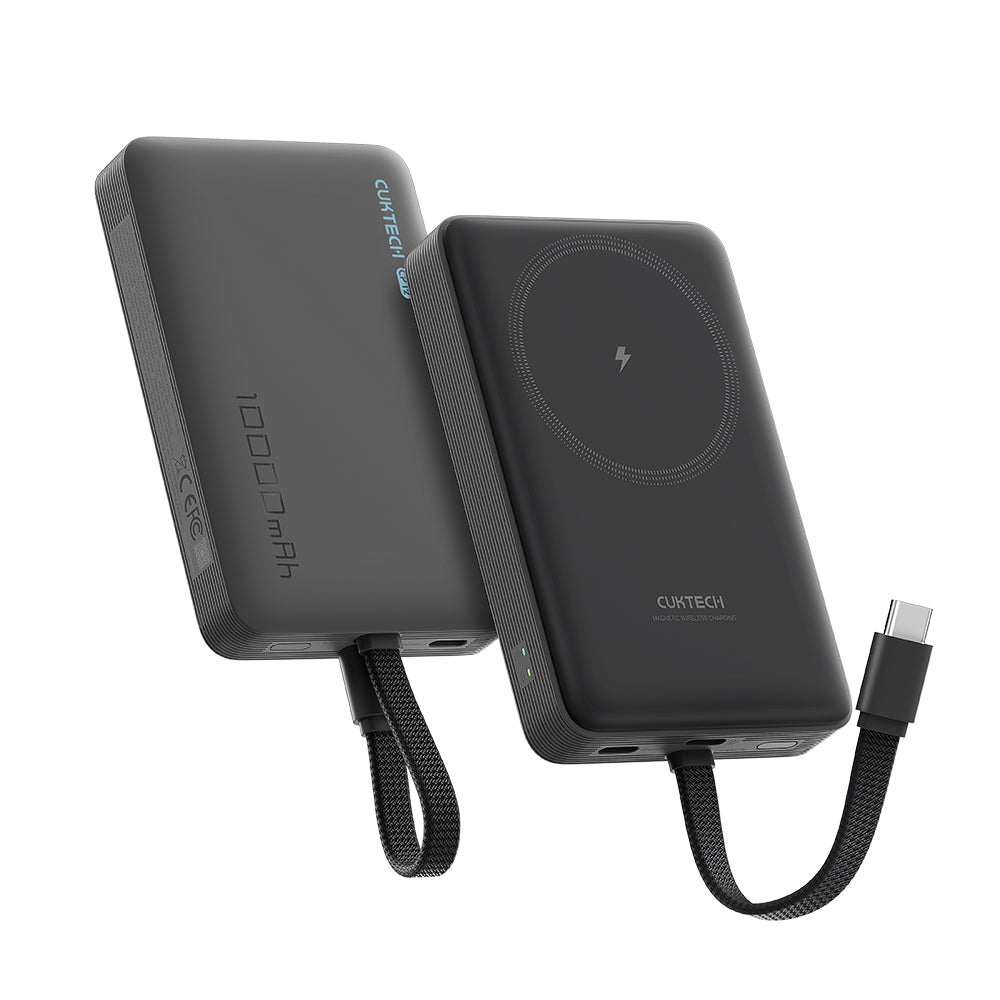 Baterie externa Cuktech WPB100L (CKWPB100LGLBK), 10000mAh, USB-C, 22.5W, Negru