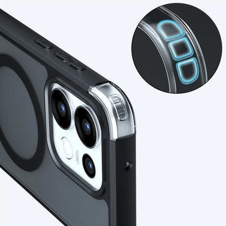 Husa de protectie Techsuit PureFrost MagSafe compatibil cu Oppo Reno16, Negru Frost