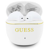 Casti Half-in-ear, BT, TWS - Guess Glossy Gold Line Classic (GUTWSG3HGECH) - White