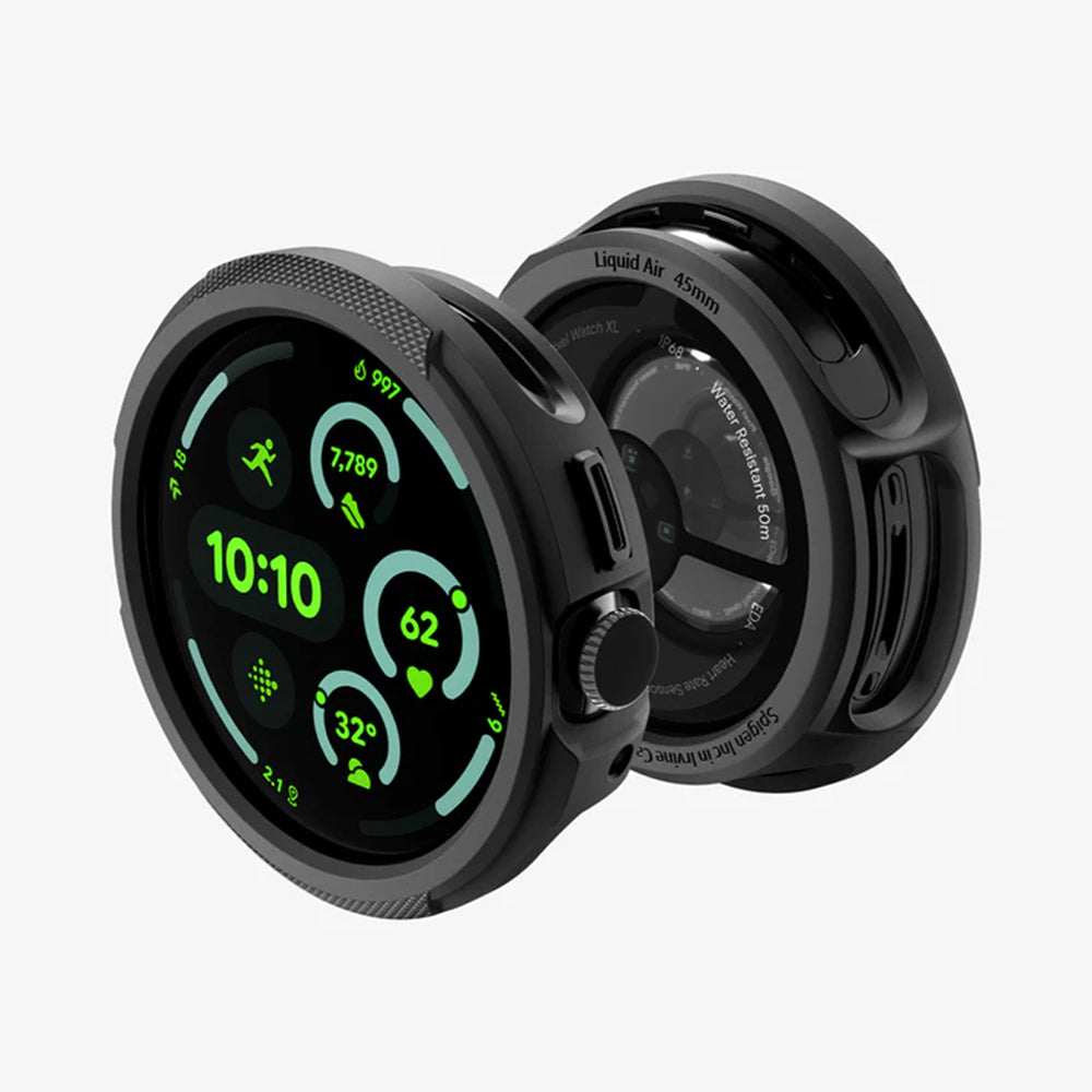 Husa smartwatch Spigen compatibil cu Google Pixel Watch 4 45mm, Negru