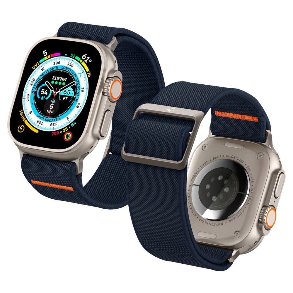 Accesoriu smartwatch Spigen Fit Lite Ultra (AMP05984) compatibil cu Apple Watch 1/2/3/4/5/6/7/8/9/10/SE/SE 2/Ultra/Ultra 2/Ultra 3 (42/44/45/46/49mm), Bleumarin
