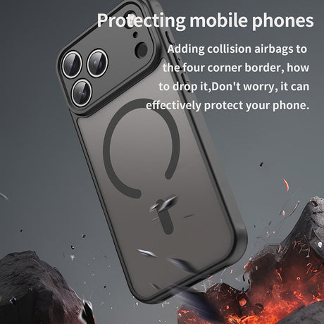Husa de protectie Techsuit HaloFrost II MagSafe compatibil cu iPhone 18 Pro Max / iPhone 17 Pro Max, Negru