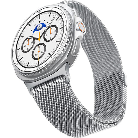 Curea smartwatch Spigen Metal Fit compatibil cu Samsung Galaxy Watch9 / Watch8 / Watch8 Classic, Argintiu