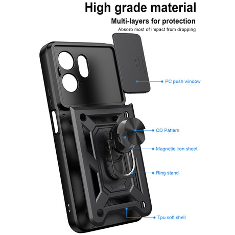 Husa de protectie Techsuit CamShield Series compatibil cu Honor 600 Smart, Albastru
