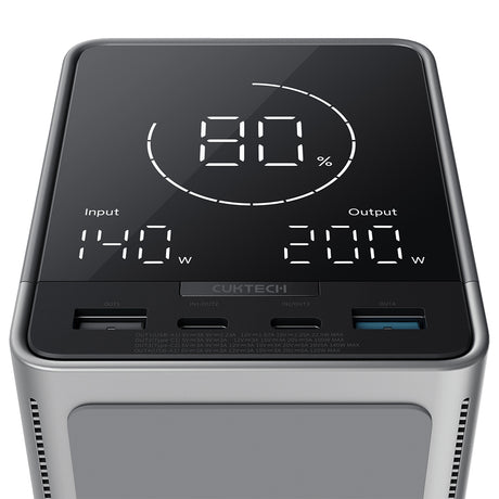 Baterie externa Cuktech P01 (CUKP01CTEUSL), 40000mAh, 2x USB-C / 2x USB, 300W, Negru