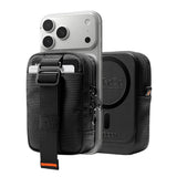 Mini Borseta Magnetica pentru Telefon cu Spatii Depozitare Universal - Spigen TinTap ZIP MagFit 2 (AFA11564) - Black