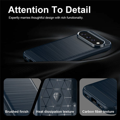 Husa de protectie Techsuit Carbon Silicone compatibil cu Google Pixel 11 / Pixel 11 Pro, Albastru