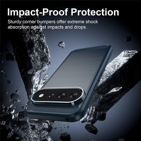 Husa de protectie Techsuit Carbon Silicone compatibil cu Google Pixel 11 / Pixel 11 Pro, Albastru