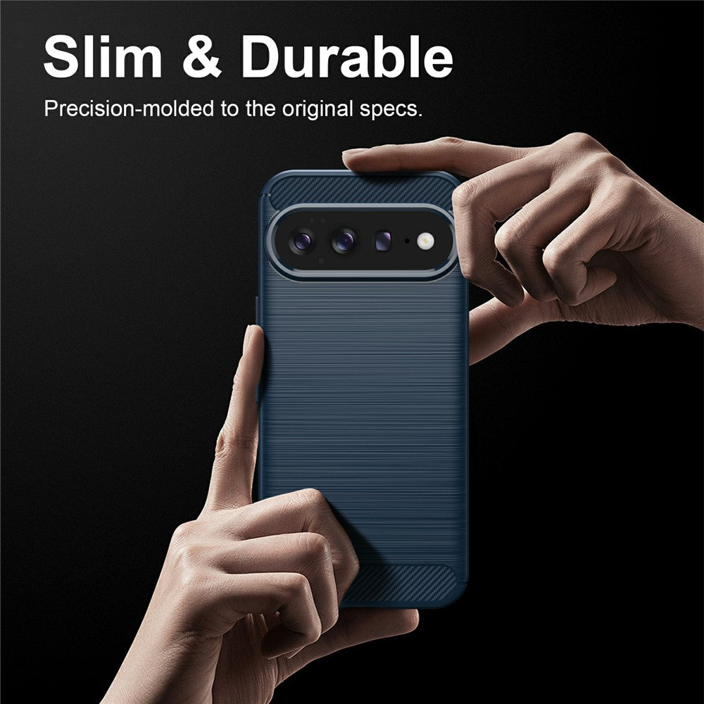 Husa de protectie Techsuit Carbon Silicone compatibil cu Google Pixel 11 / Pixel 11 Pro, Albastru