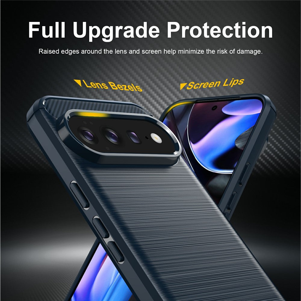 Husa de protectie Techsuit Carbon Silicone compatibil cu Google Pixel 11 Pro XL, Albastru