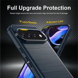 Husa de protectie Techsuit Carbon Silicone compatibil cu Google Pixel 11 Pro XL, Albastru