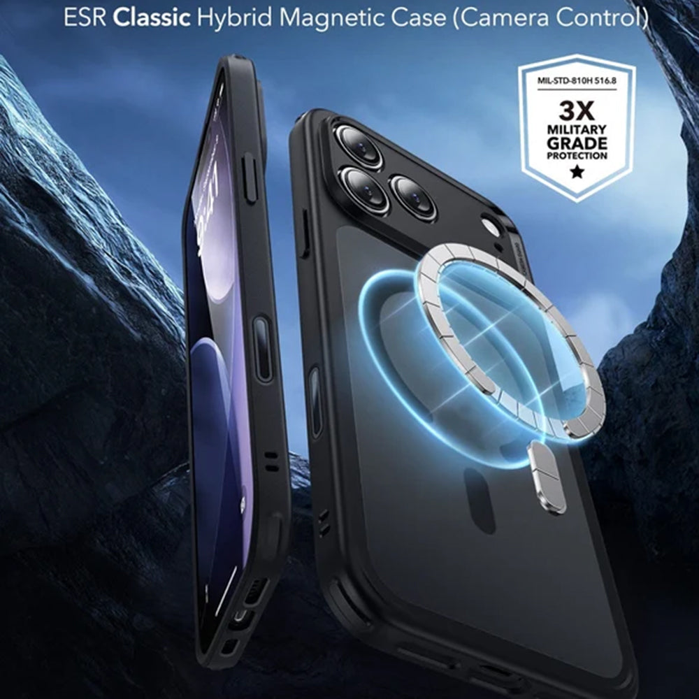 Husa de protectie ESR Classic Hybrid HaloLock compatibil cu iPhone 17 Pro / iPhone 18 Pro, Negru