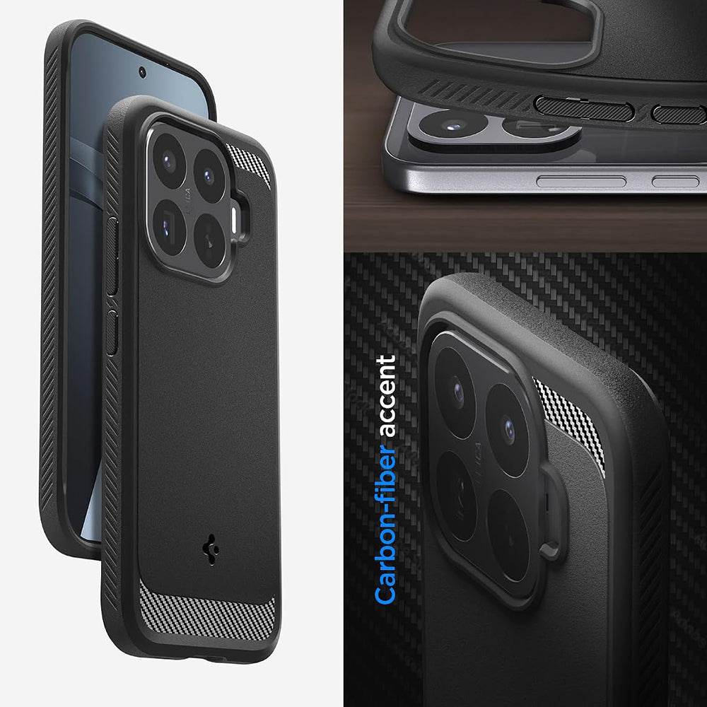 Husa de protectie Spigen Rugged Armor compatibil cu Xiaomi 17T Pro, Negru