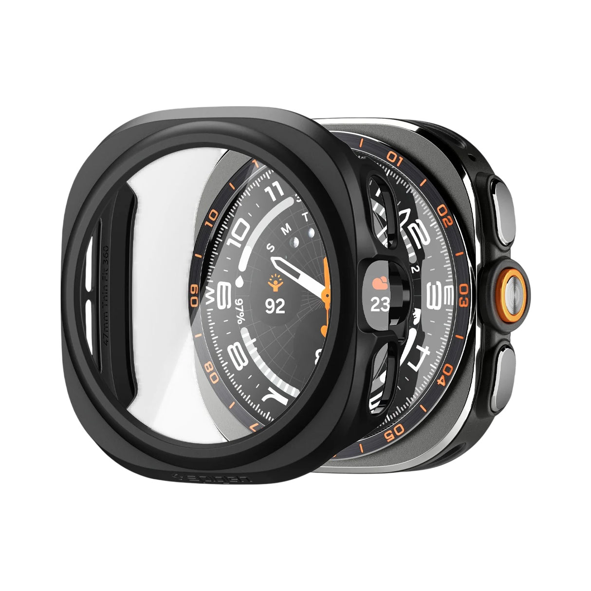 Husa smartwatch Spigen compatibil cu Samsung Galaxy Watch Ultra 2, Negru