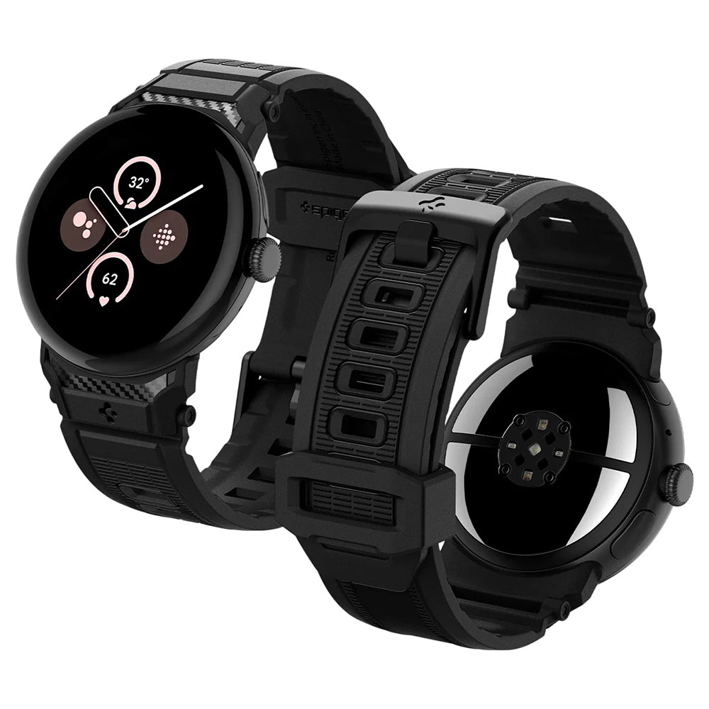 Curea smartwatch Spigen compatibil cu Google Pixel Watch 3 45mm / Watch 4 45mm / Watch 5 45mm, Negru