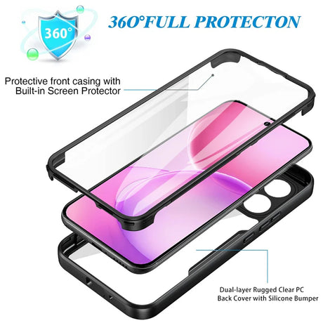 Husa de protectie Techsuit ColorVerse 360 Series compatibil cu Oppo Reno16 F / Reno16 FS, Negru