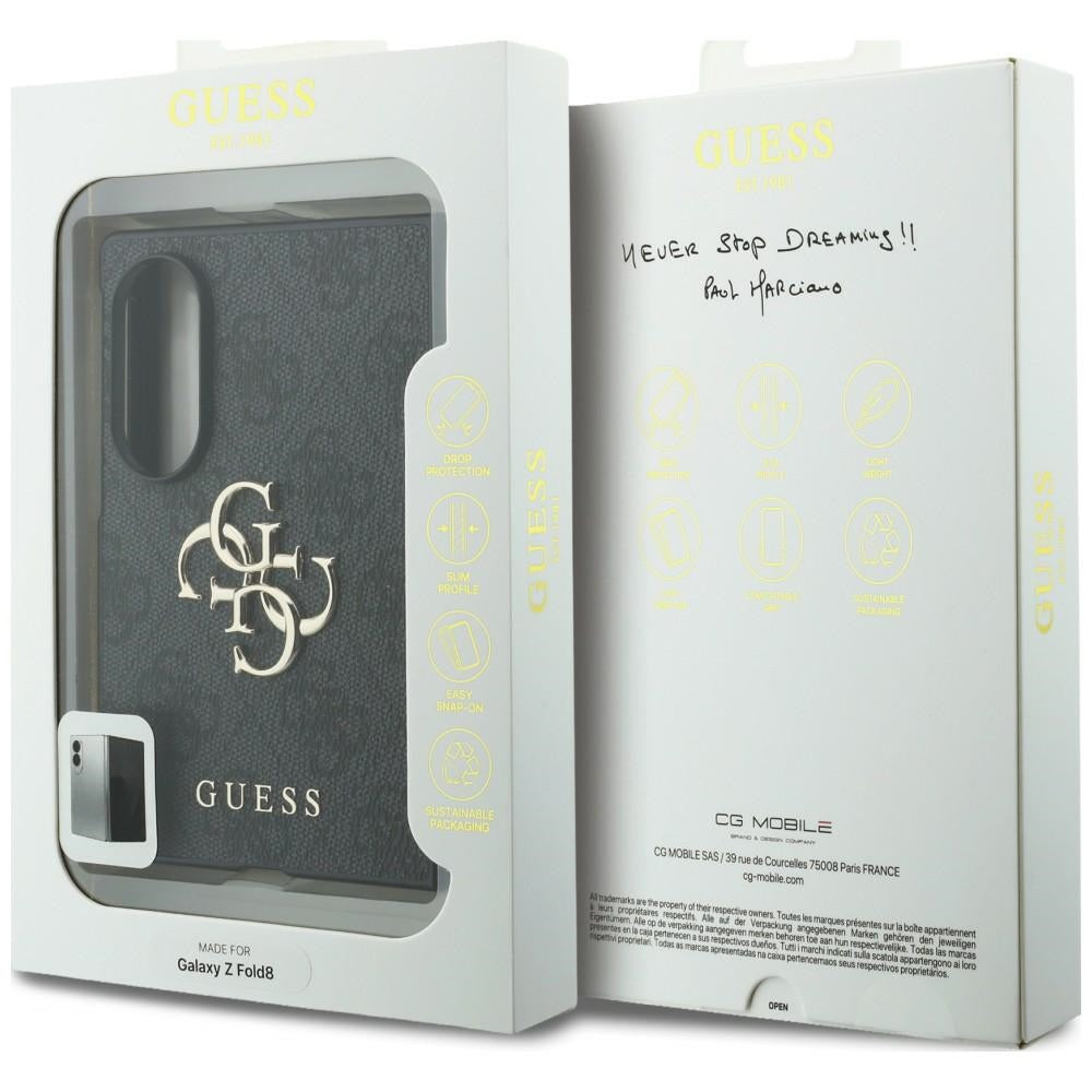 Husa de protectie Guess Hardcase 4G compatibil cu Samsung Galaxy Z Fold8, Negru