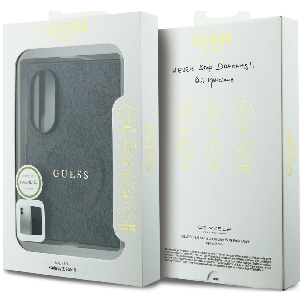 Husa de protectie Guess 4G Leather Classic compatibil cu Samsung Galaxy Z Fold8, Negru