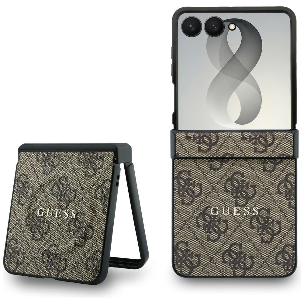 Husa de protectie Guess 4G Leather Classic compatibil cu Samsung Galaxy Z Flip8, Maro