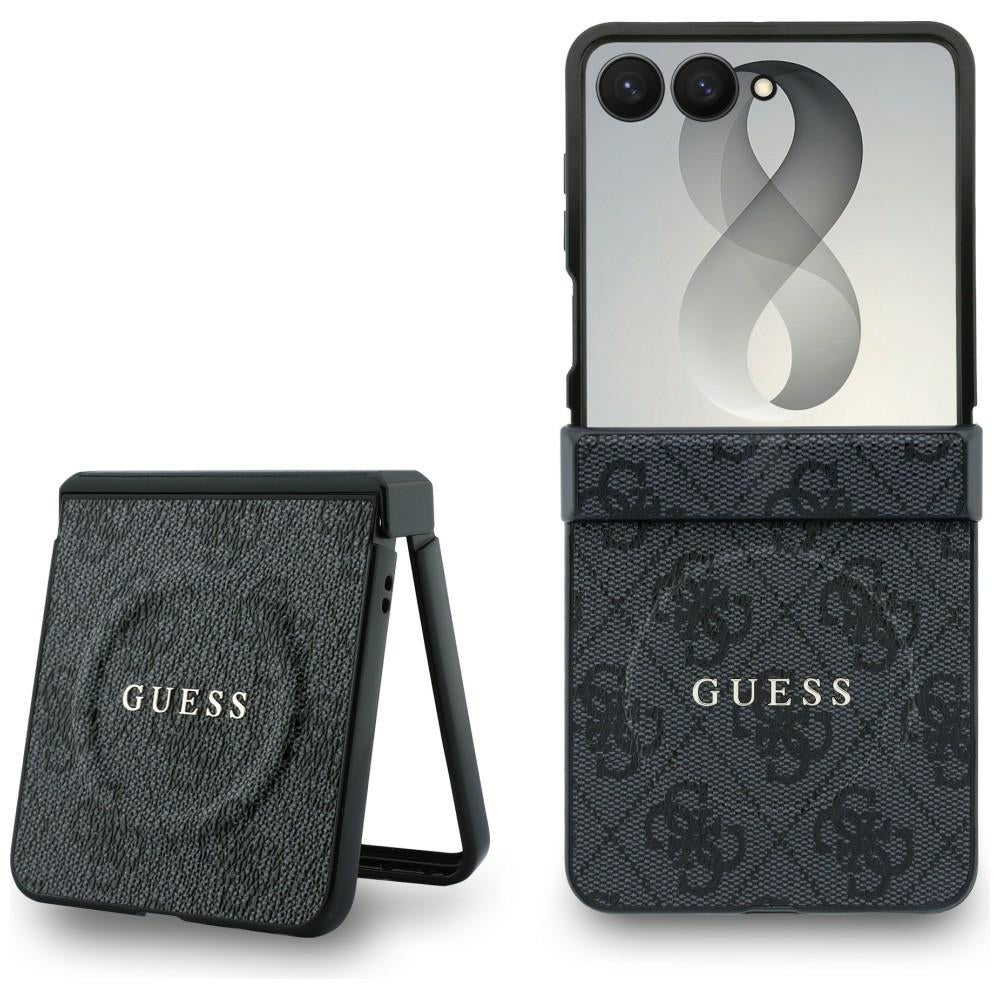 Husa de protectie Guess 4G Leather Classic compatibil cu Samsung Galaxy Z Flip8, Negru