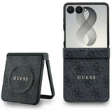 Husa de protectie Guess 4G Leather Classic compatibil cu Samsung Galaxy Z Flip8, Negru