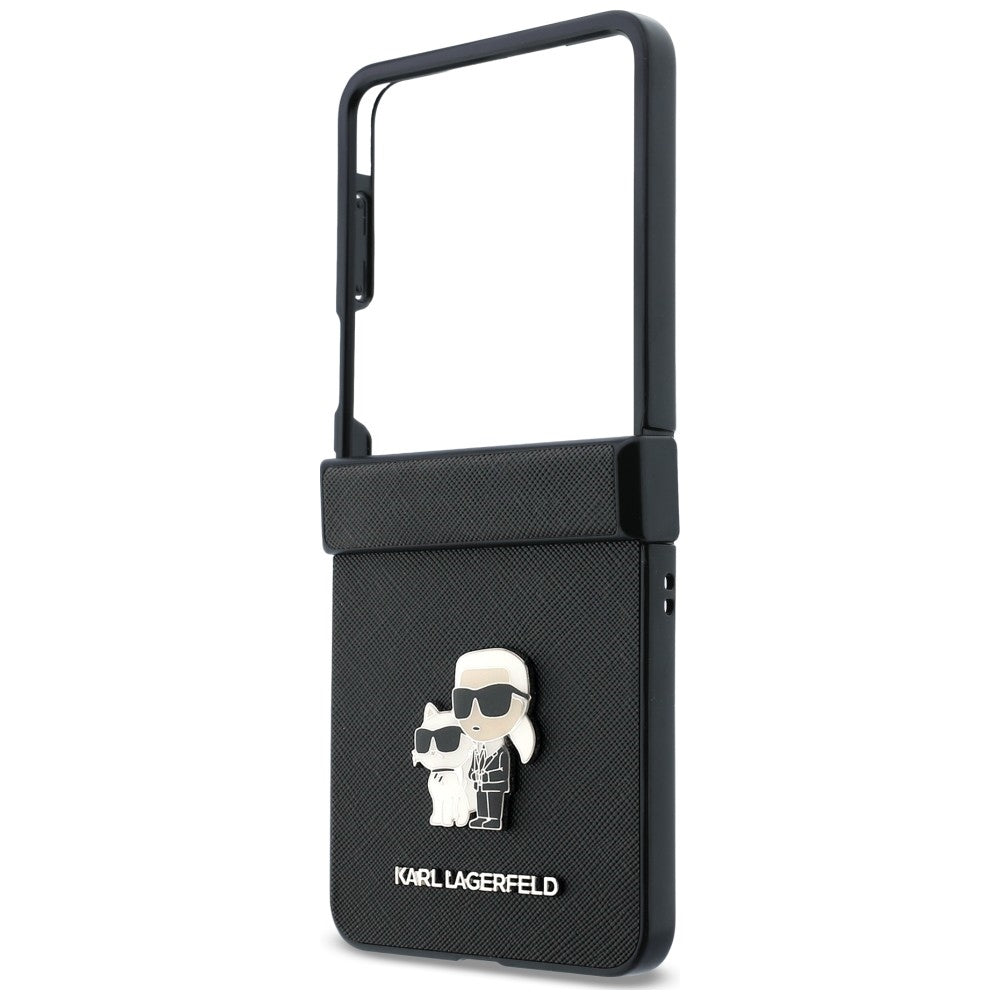 Husa de protectie Karl Lagerfeld Saffiano compatibil cu Samsung Galaxy Z Flip8, Gri