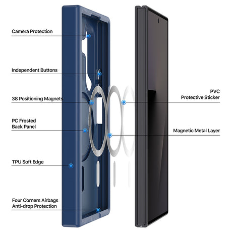 Husa de protectie Dux Ducis Yind MagSafe compatibil cu Samsung Galaxy Z Fold8 Ultra / Samsung Galaxy Z Fold7, Negru