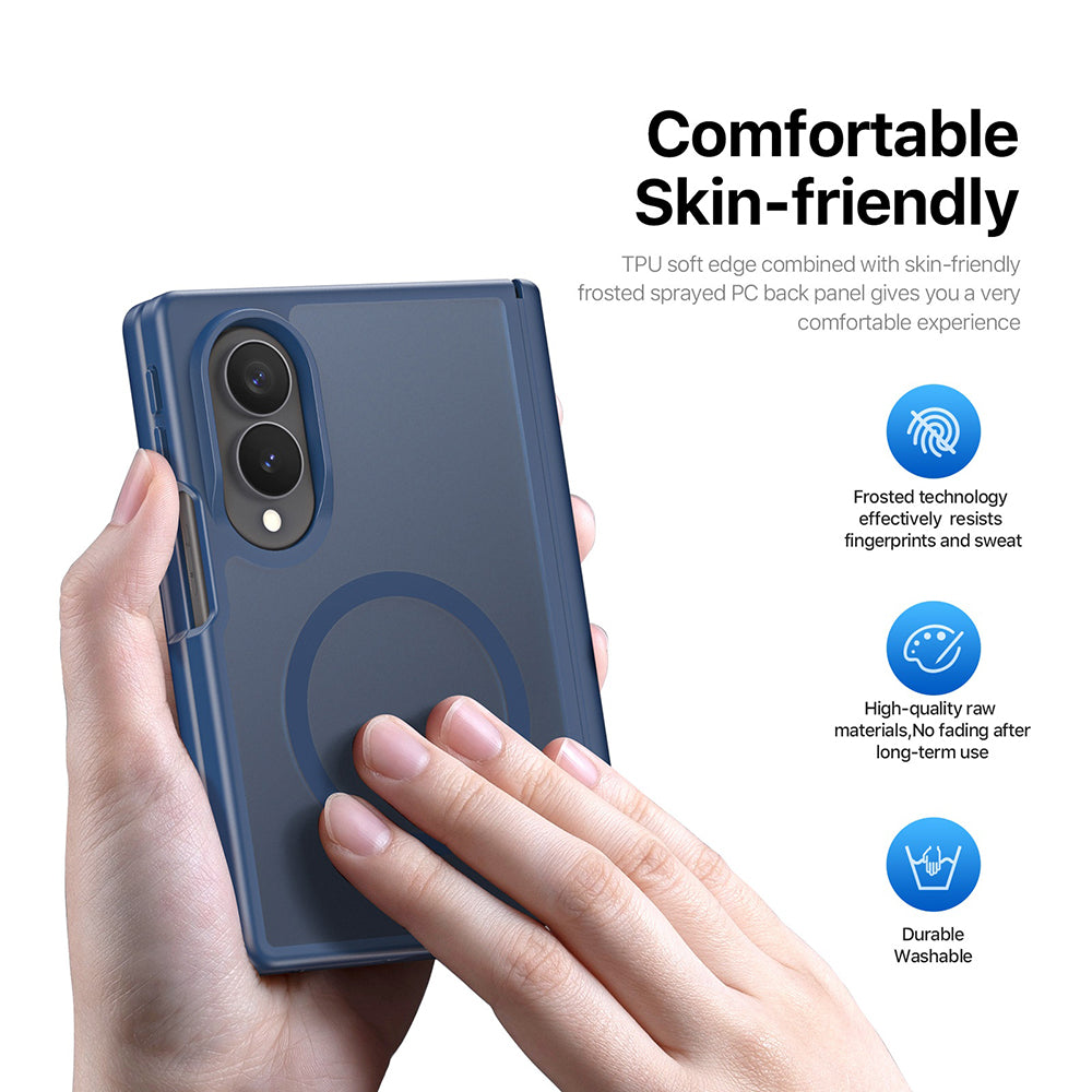 Husa de protectie Dux Ducis Yind MagSafe compatibil cu Samsung Galaxy Z Fold8, Albastru inchis