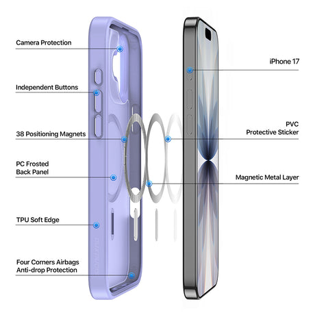 Dux Ducis Yind MagSafe fekete tok iPhone 17 készülékhez