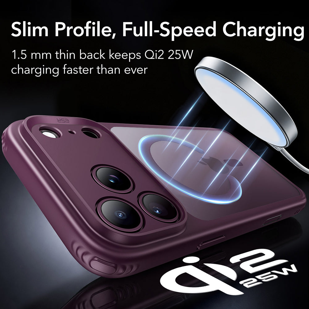 Husa de protectie ESR Classic Hybrid HaloLock compatibil cu iPhone 18 Pro, Bordo