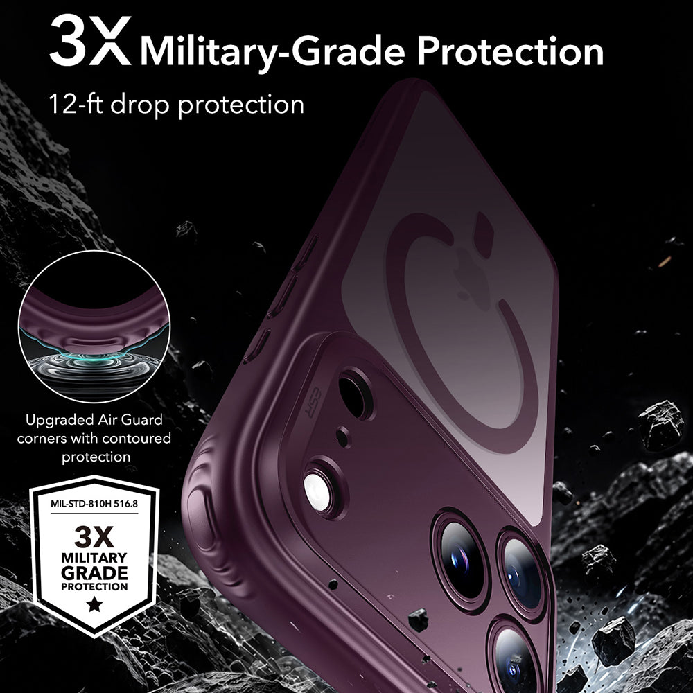 Husa de protectie ESR Classic Hybrid HaloLock compatibil cu iPhone 18 Pro, Bordo
